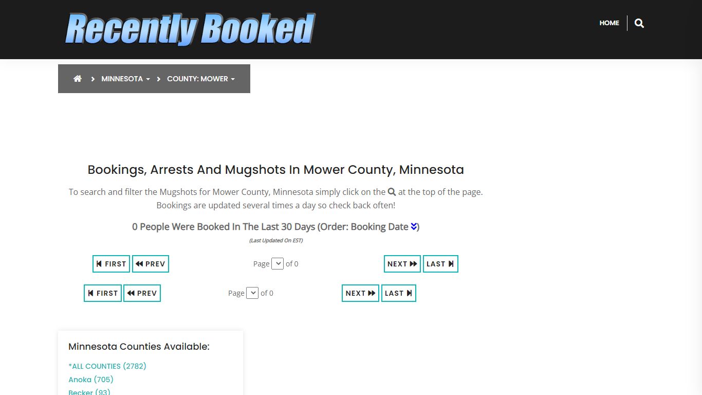 Bookings, Arrests and Mugshots in Mower County, Minnesota - Recently Booked